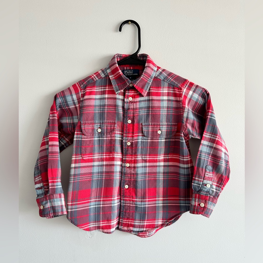 Ralph Lauren Boys Button Down Shirt Size 4